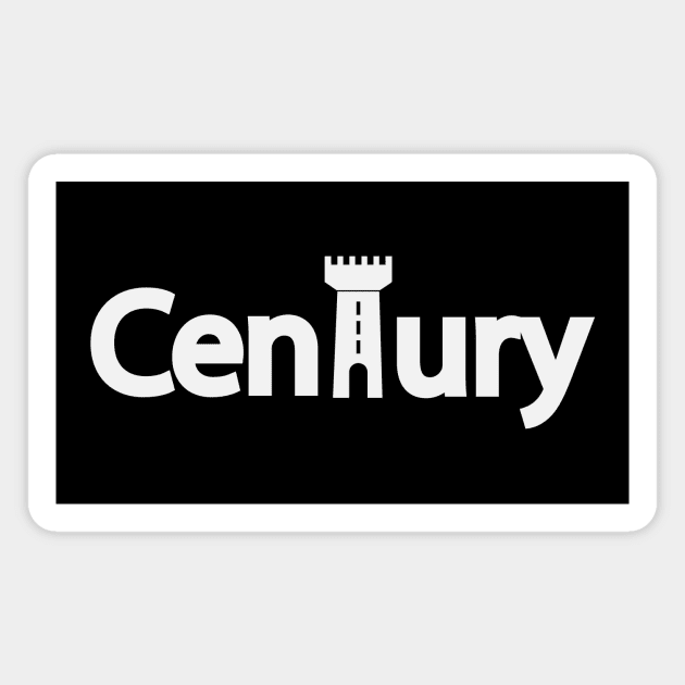 Century artistic text design Magnet by BL4CK&WH1TE 